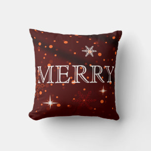 Decorative Red & White Merry Christmas Cushion