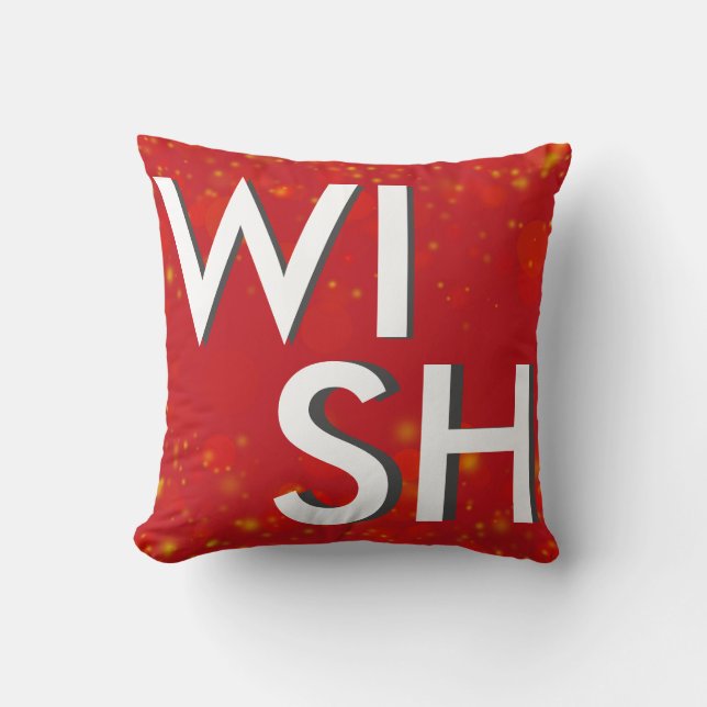 Decorative Red & White Wish &Joy Christmas Cushion (Front)