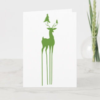 Decorative Reindeer Christmas Holiday Card