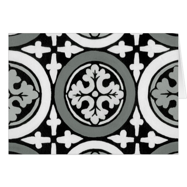 Decorative Renaissance Rosette Tile Design (Front Horizontal)