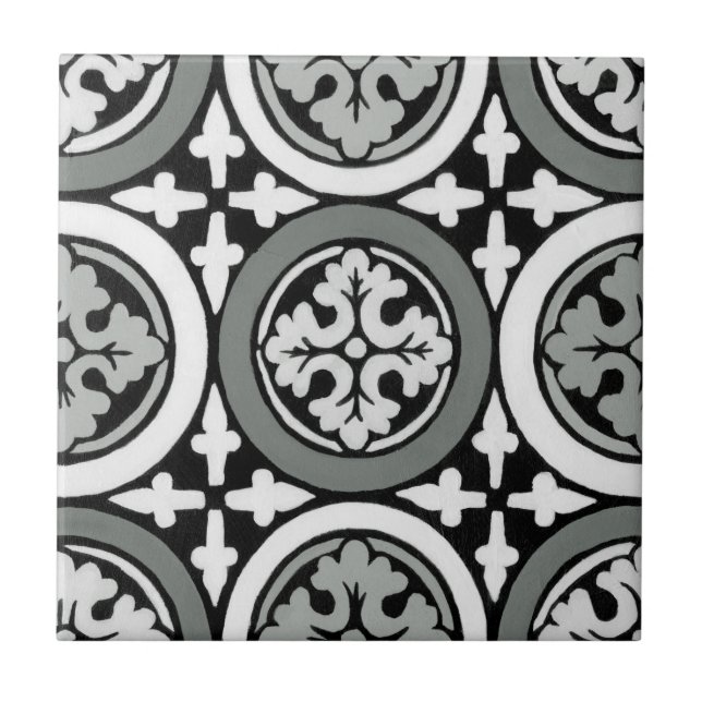 Decorative Renaissance Rosette Tile Design (Front)