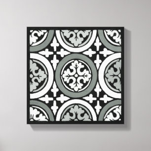 Decorative Renaissance Rosette Tile Design Canvas Print