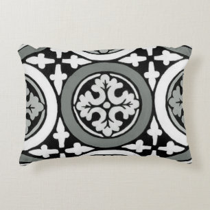 Decorative Renaissance Rosette Tile Design Cushion