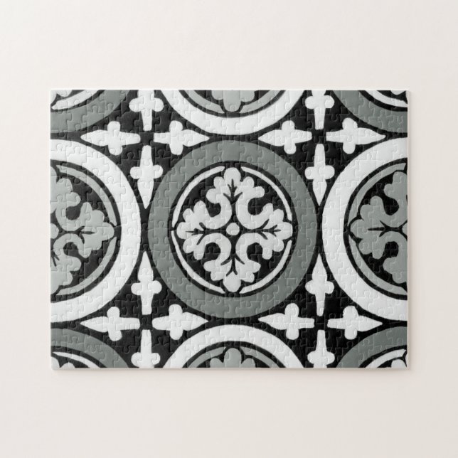 Decorative Renaissance Rosette Tile Design Jigsaw Puzzle (Horizontal)