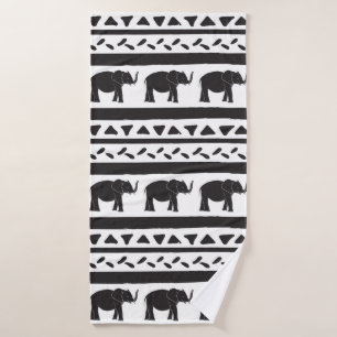 Decorative repeat seamless pattern with hand drawn bath towel