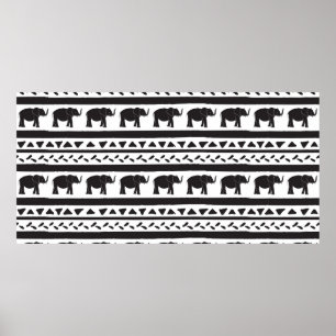 Decorative repeat seamless pattern with hand drawn poster