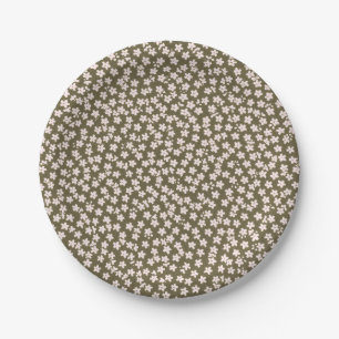 Decorative Retro Japanese Floral Pattern Paper Plate