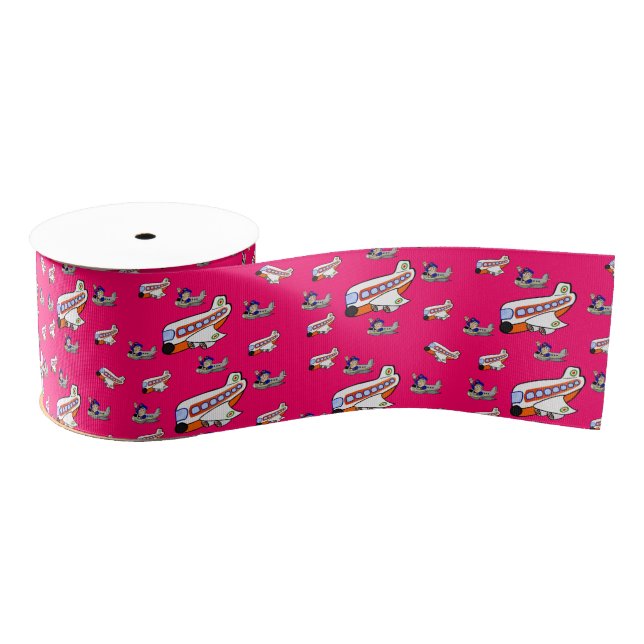 decorative ribbon aeroplanes grosgrain ribbon (Spool)