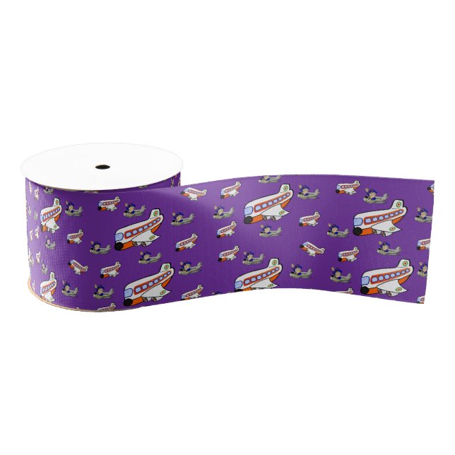 decorative ribbon aeroplanes grosgrain ribbon (Spool)