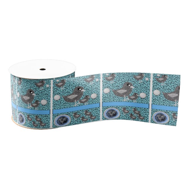 decorative ribbon birds grosgrain ribbon (Spool)