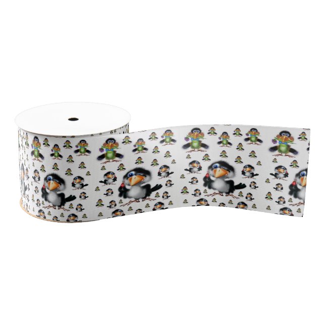decorative ribbon birds grosgrain ribbon (Spool)