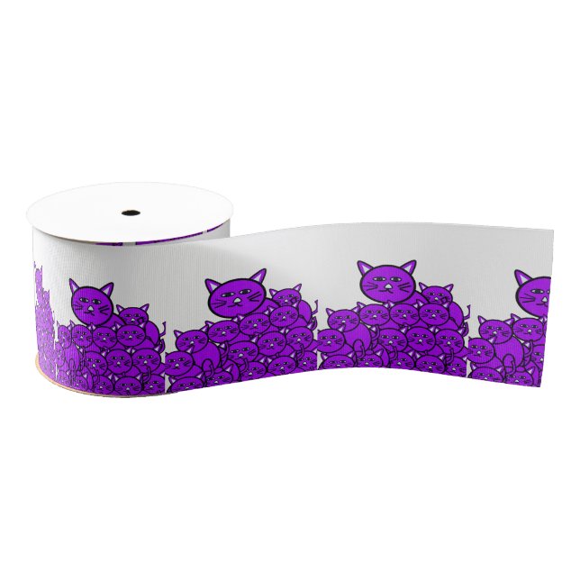 decorative ribbon children cats grosgrain ribbon (Spool)