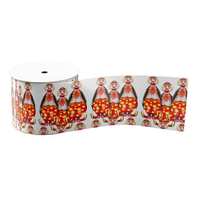 decorative ribbon children clowns grosgrain ribbon (Spool)