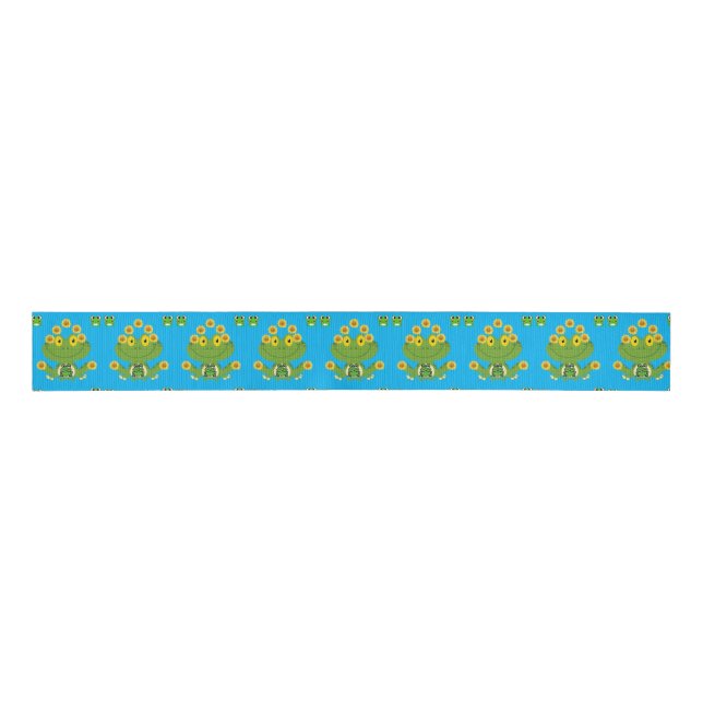 decorative ribbon children frogs grosgrain ribbon (Front)