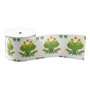 decorative ribbon children frogs grosgrain ribbon
