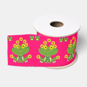 decorative ribbon children frogs grosgrain ribbon