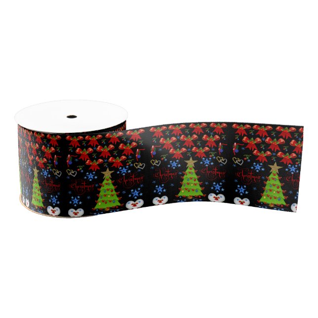 decorative ribbon christmas grosgrain ribbon (Spool)