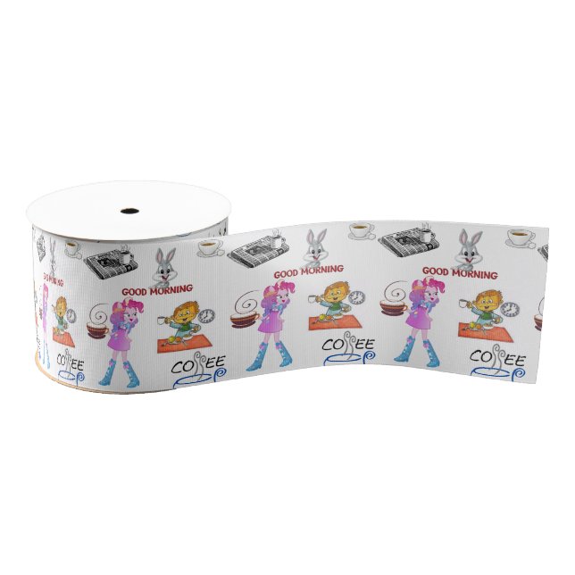 decorative ribbon coffee lovers grosgrain ribbon (Spool)