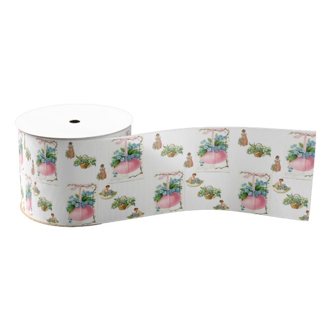 decorative ribbon easter bunny grosgrain ribbon (Spool)