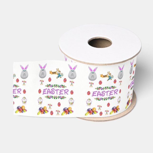 decorative ribbon easter bunny grosgrain ribbon (Spool)