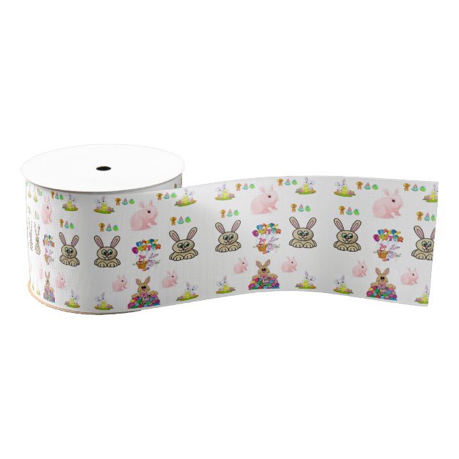 decorative ribbon easter bunny grosgrain ribbon (Spool)