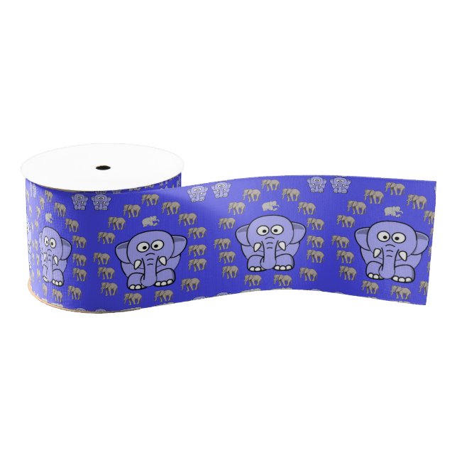 decorative ribbon elephants grosgrain ribbon (Spool)