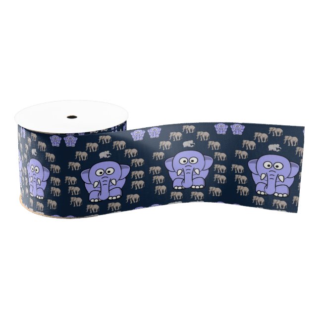 decorative ribbon elephants grosgrain ribbon (Spool)