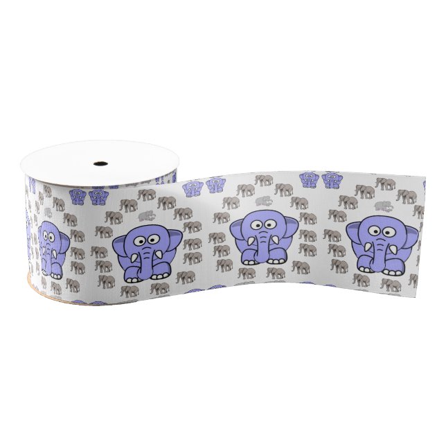 decorative ribbon elephants grosgrain ribbon (Spool)