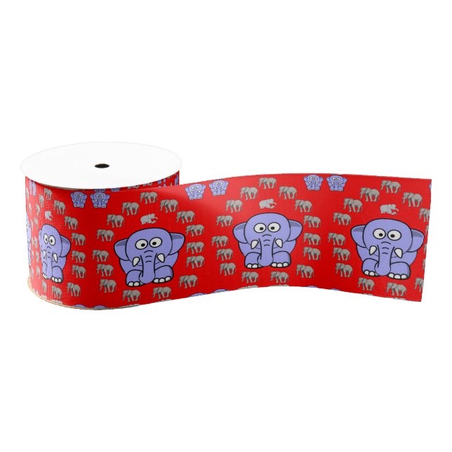 decorative ribbon elephants grosgrain ribbon (Spool)