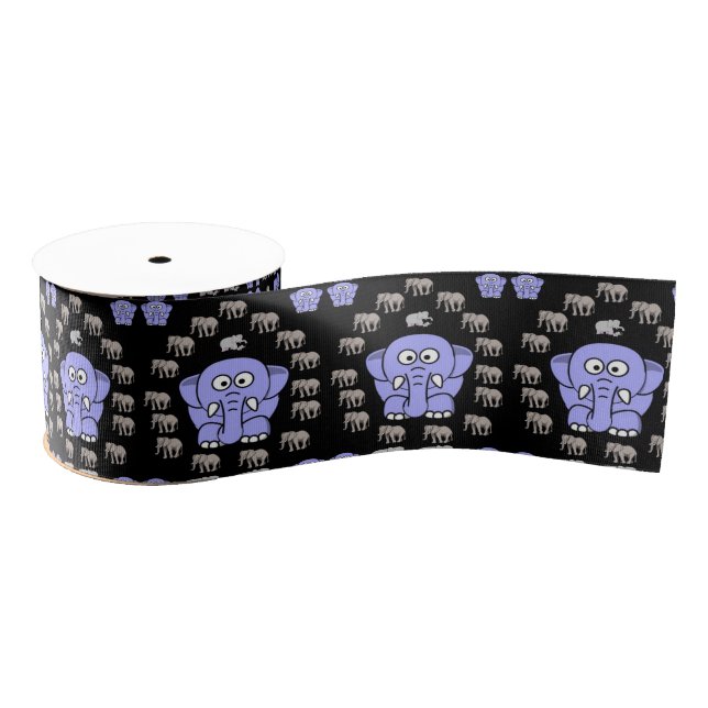 decorative ribbon elephants grosgrain ribbon (Spool)