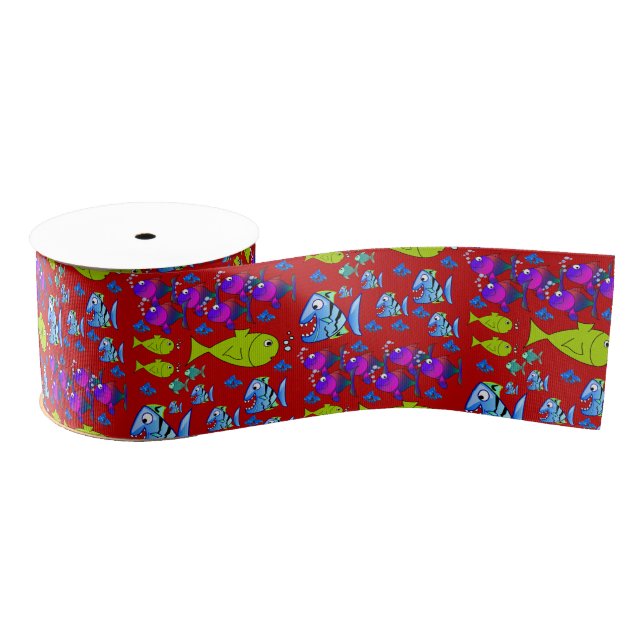 decorative ribbon fish grosgrain ribbon (Spool)