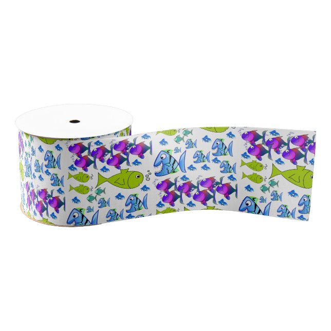 decorative ribbon fish grosgrain ribbon (Spool)