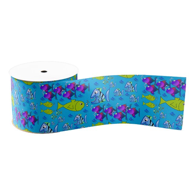 decorative ribbon fish grosgrain ribbon (Spool)