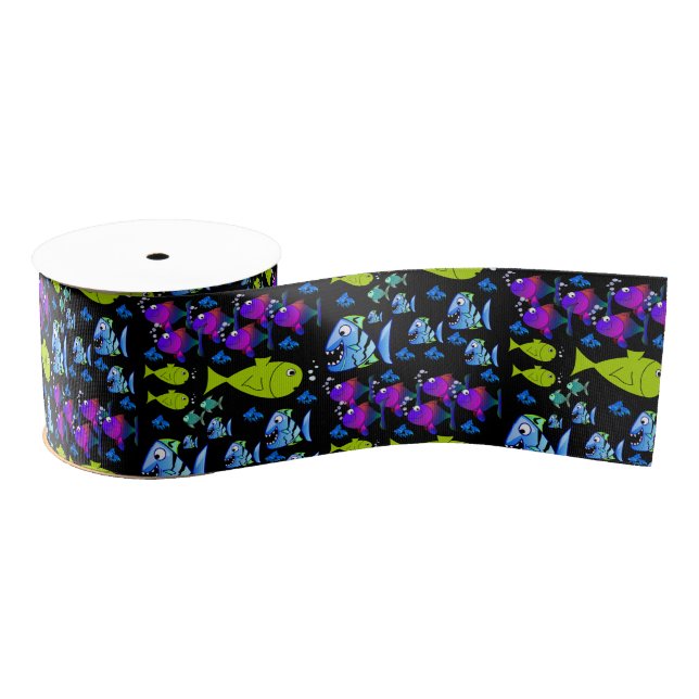 decorative ribbon fish grosgrain ribbon (Spool)
