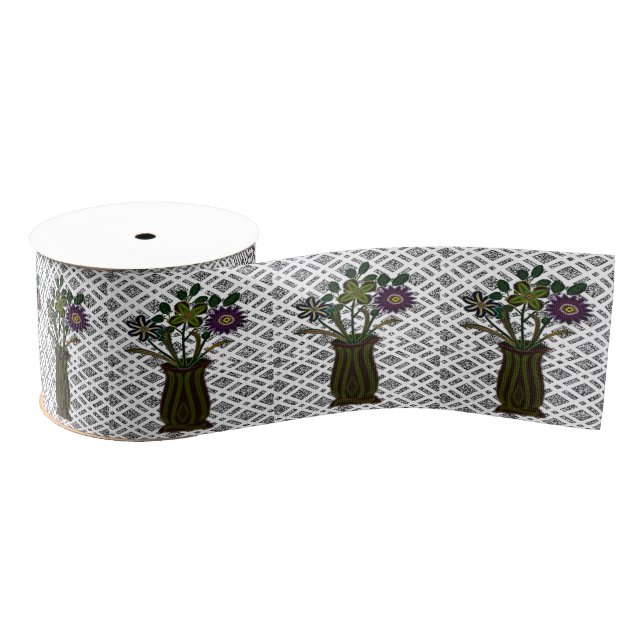 decorative ribbon floral grosgrain ribbon (Spool)