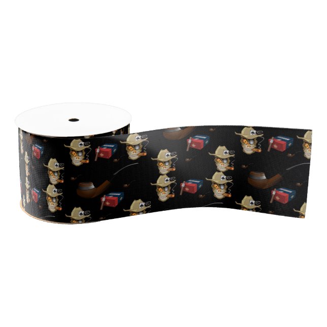 decorative ribbon mancave cigars grosgrain ribbon (Spool)