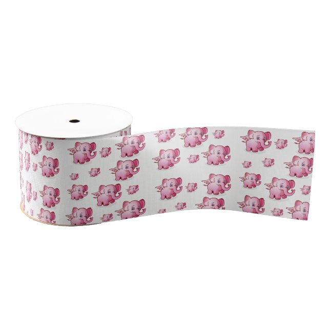 decorative ribbon pink pigs grosgrain ribbon (Spool)