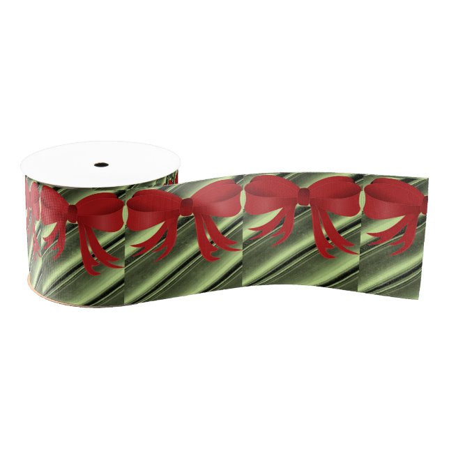 decorative ribbon red bow grosgrain ribbon (Spool)