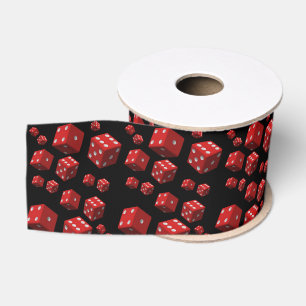 decorative ribbon red dice grosgrain ribbon