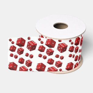 decorative ribbon red dice grosgrain ribbon