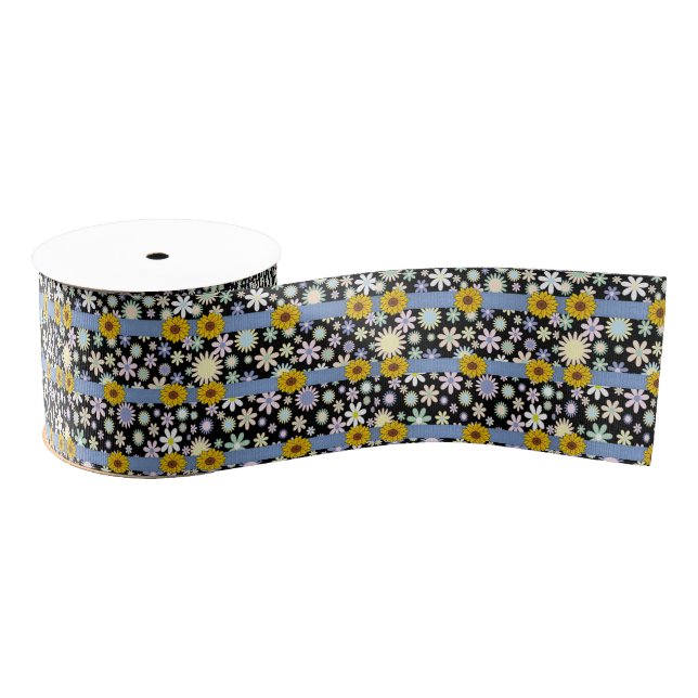 decorative ribbon sunflowers grosgrain ribbon (Spool)