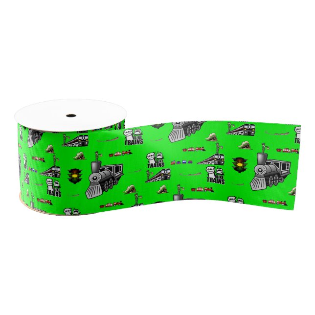 decorative ribbon trains grosgrain ribbon (Spool)