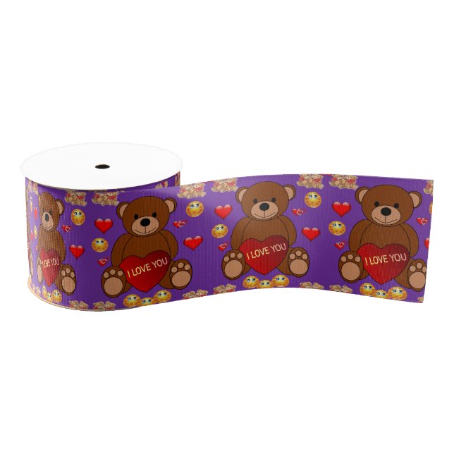 decorative ribbon valentines love grosgrain ribbon (Spool)