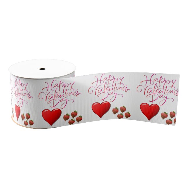 decorative ribbon valentines love grosgrain ribbon (Spool)
