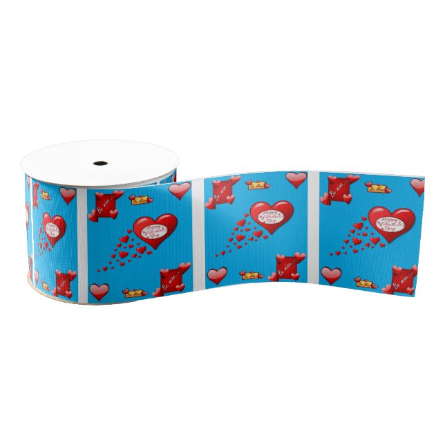 decorative ribbon valentines love grosgrain ribbon (Spool)