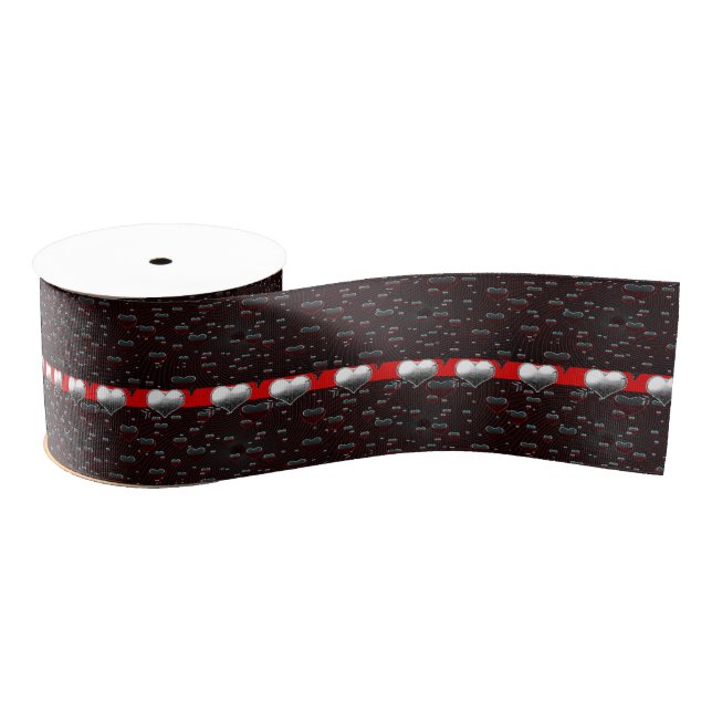 decorative ribbon valentines love grosgrain ribbon (Spool)