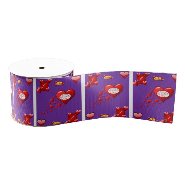decorative ribbon valentines love grosgrain ribbon (Spool)