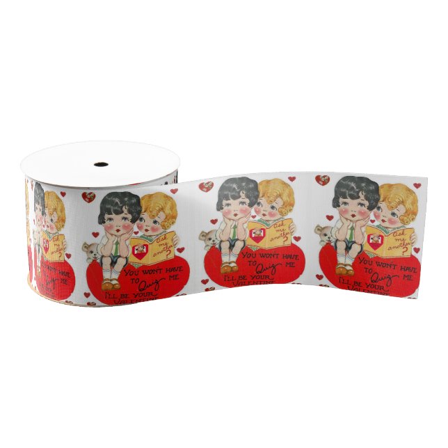 decorative ribbon valentines love grosgrain ribbon (Spool)