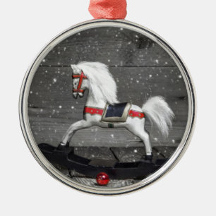 Decorative Rocking Horse Metal Tree Decoration
