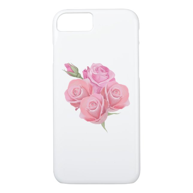 Decorative rose Apple iPhone 8/7 phone case (Back)